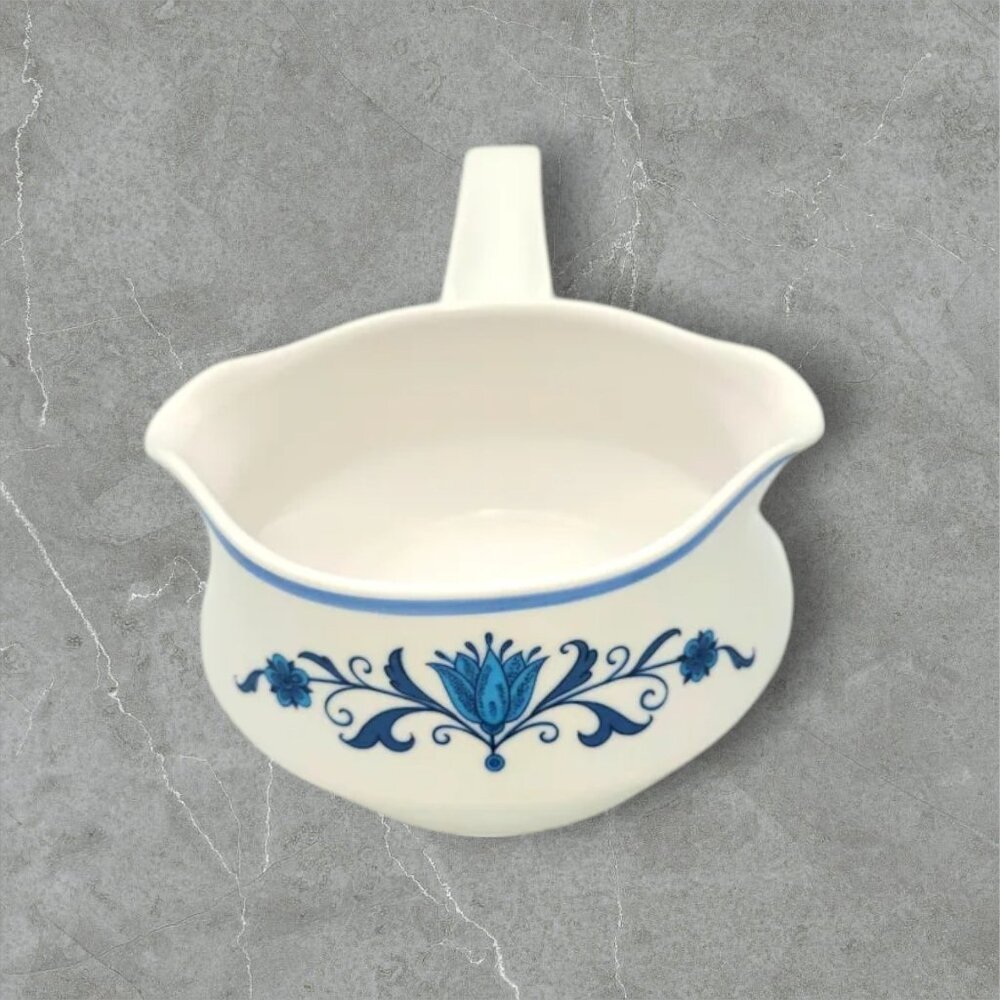 Vintage Noritake Progression China Blue Haven Sauce Boat Retired Japan